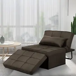 The sofa bed folds up easily and conveniently to the size of a ottoman for a space saver. 【4-in-1 Convertible...