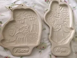 Longaberger Pottery. Cookie Molds or Hanging Decoration. Angel Series. Peace (1993).