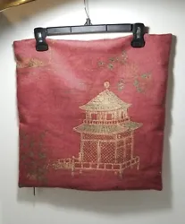 PIER 1 Chinoiserie Pagoda Throw Pillow Cover 17