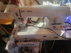 Brother PQ1500S Mechanical Sewing Machine - White.  It doesnt come with foot pedal nor does it have a table. I am un...