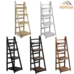 Black - 4 Tier Ladder Shelf White - 4 Tier Ladder Shelf Brown - 4 Tier Ladder Shelf Black&Brown - 4 Tier Ladder Shelf....