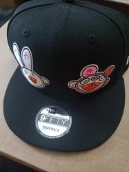 NEW ERA 9FIFTY TAKASHI MURAKAMI KAIKAIKIKI HAT - SNAPBACK BLACK NWT Size M/L.