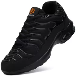 DYKHMILY STEEL TOE SHOES. Puncture Proof&Air Cushion. Puncture Proof&Waterproof. PUNCTURE PROOF: Thickening...
