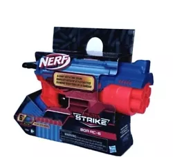 Brand New Nerf Alpha Strike Blaster Gun Blue Red BOA RC-6 & 6 Darts Rotating Drum Hasbro.