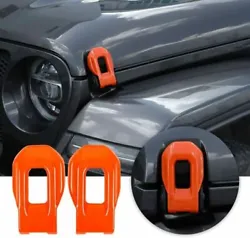 Fit For 2018-2021 Jeep Wrangler JL JT Gladiator 2020-2021. 2pcs hood latches decor trim. Carefully place the product in...