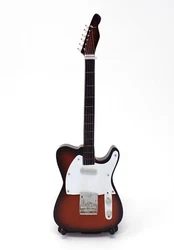 Guitare miniature déco. Modèle : Fender Télecaster. Livrée avec son stand.