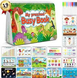 • 🌈【PRESCHOOL BUSY BOOK】The busy book is easy to play with and perfect for preschoolers. • 🌈【LEARNING &...