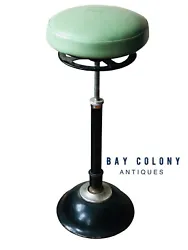 This stool swivels on a ball joint and can rotate and flex at any angle. The stool was designed to relieve the doctors...