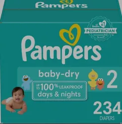 New Baby Dry Disposable Diapers Size 2 234 Count. New item never opened. Message me if you have any questions or...