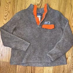 RARE Patagonia Undyed Cashmere Snap-T Pullover Sweater Brown Synchilla 50330. Truth to Materials capsule collection....