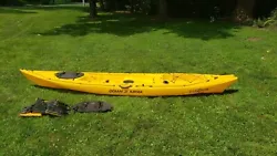 kayak, basically brand new, only used it once. I have a paddle that i only used once as well.
