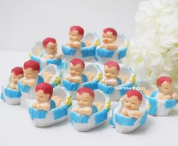 12 Blue Bassinet Party Favors.