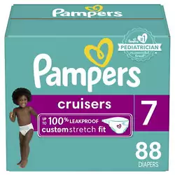 Long-lasting fit and protection for the most active babies! Pampers Cruisers have 2x stretchier sides for a comfy,...