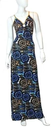 Maxi Abstract Print Dress Dress. Maxi dress. Blues Golds. We will always do our best to rectify any issues you may...