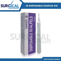 #15 - Sterile - Plastic BP Handle - Individually Sealed. Sterile individual peel open pouch. Graduated Plastic Handle....