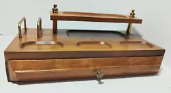 MCM Gentlemens Wooden Dresser Top Valet, Butler, Jewelry Box Vintage Fairfax.  Wooden box is strong, sturdy with...