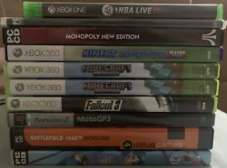 LOT De 10 Jeux, PC-XBOX ONE-XBOX360-PLAYSTATION 2. Playstation 2 :MotoGP3 -> TRES BON ETATXBOX 360 :Fallout 3 -> TRES...