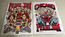 PEARL JAM POSTER CHICAGO BULLS BASKETBALL 9/5/2023 AMES BROS. Shipped with USPS Priority Mail.