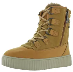 Pajar Womens Cade Tan Leather Suede Winter Boots Shoes 41 EU/10 US BHFO 7485.