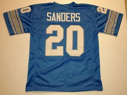 You are buying a Unsigned Custom Made Barry Sanders Blue Jersey. ALSO.order 100.00 bucks or more of any unsigned...