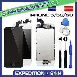 Iphones 5, 5C & 5S. VITRE TACTILE + EC. 1,50?. - 1 BLOC VITRE TACTILE ET ECRAN LCD COMPLET ASSEMBLÉ et Prêt-à-monter...