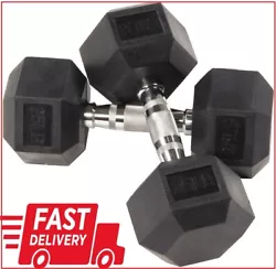 (BalanceFrom Rubber Hex Dumbbells. Dumbbells are hexagon shaped to prevent rolling. 1) Build total-body strength with...