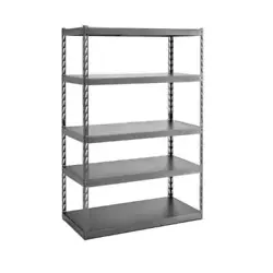 Gladiator Garage Shelving Unit 72 in. Steel Black 5-Shelf. The 48 in. Also available in 48 in. W x 18 in. D and 36 in....