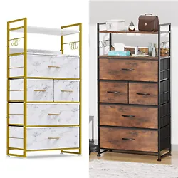 Works perfectly with other storage furniture. 【5 Drawer Storage Capacity】5 chests of drawers to conveniently...