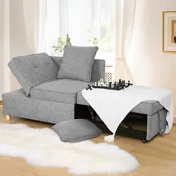 ⭐【Easy to Assemble】The couch bed can assemble without other tools in 10 minutes. About SEJOV love Seat | Chair...