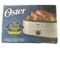 Oster self basting roast oven 22 quart. Condition is New. Shipped with USPS Parcel Select Ground.