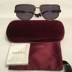 GUCCI GG0585S 001 59-17-135 Gold Unisex Sunglasses. 100% authentic. Brand new. Made in Japan. Come as pictured with...