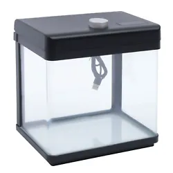 Description This is a small fish tank with an upper circulation filtration system and a variable seven kinds of LED...