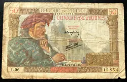 Billet de 50 francs Jacques Cœur 1941. 17 / 7 / 1941.