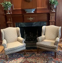 Charming small wing chairs. Fit an adult easily or child. Very comfortable even for adults. Cozy by fireplace or corner...