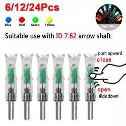 Glowing arrow nocks, battery capacity can be used continuously 48hours, the actual use of the first three nights are...