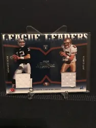 2003 Prestige LL Rich Gannon & Jeff Garcia Game Used Jersey /250! Rare Raiders . Condition is Very Good. Shipped with...