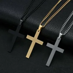Style Crucifix. The cross pendant can take down from the necklace, provide you more options. Features Plated. Type...