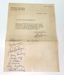 Theater Autographs! To: Lace on Her Petticoat Co. The Petticoat Co. Dated: November 5, 1951. November 10, 1951....