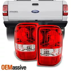 Fits 01-11 Ford Ranger All Models. OEM Tail Lights. Red Clear Lens. No Light Bulb or Installation Instuction Included....