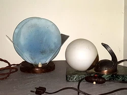 2 lampes veilleuses etat dorigine art deco 30/40. électricité ancienne qui fonctionne sur les 2.