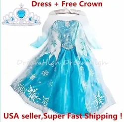 This is the perfect gift for your princess children (2 to 10 years old). The crown is included. Color: Blue as pictures...