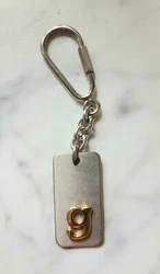 Silver And Gold Plated Keychain Letter *g*. Shipped with USPS First Class Package. 2 inch length does not include...