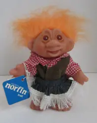 NORFIN DAM. This is part of the DAM Norfin troll line. TROLL DOLL. (ORANGE HAIR).