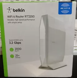 Belkin AX3200 Wireless Dual Band WIfi 6 Router (RT3200). Return policy： We accept returns. You may return unopened...