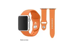 Ibroz Bracelet Apple Watch 6, SE, 5, 4, 3 - SoftTouch - Orange. Matière : Silicone fluoroélastomère. Les pièces...