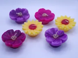 Pansies & Sunflowers. 2 Yellow Sunflower Floating Candles. Floating Candles. 2 Pink Pansie Floating Candles. 2 Purple...