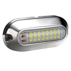 Use these Bright White LED Lights to easily dock at Night!!! Features: ---2 Pack ---316 Stainless steel cover ---3.5