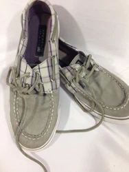 Classic Top Sperry boat shoes. Green / Gray size 4M. Get ready for the season!