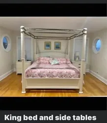 GORGEOUS Canopy King Sz Bedroom Set. Purchased from a ocean front mansion, king size canopy bedroom set. Includes:...