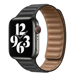 For Apple Watch Leather Link Band Strap iWatch Series 7 6 5 4 3 SE 40/44/41/45mm. 1x Apple Watch Leather Link Band ONLY...